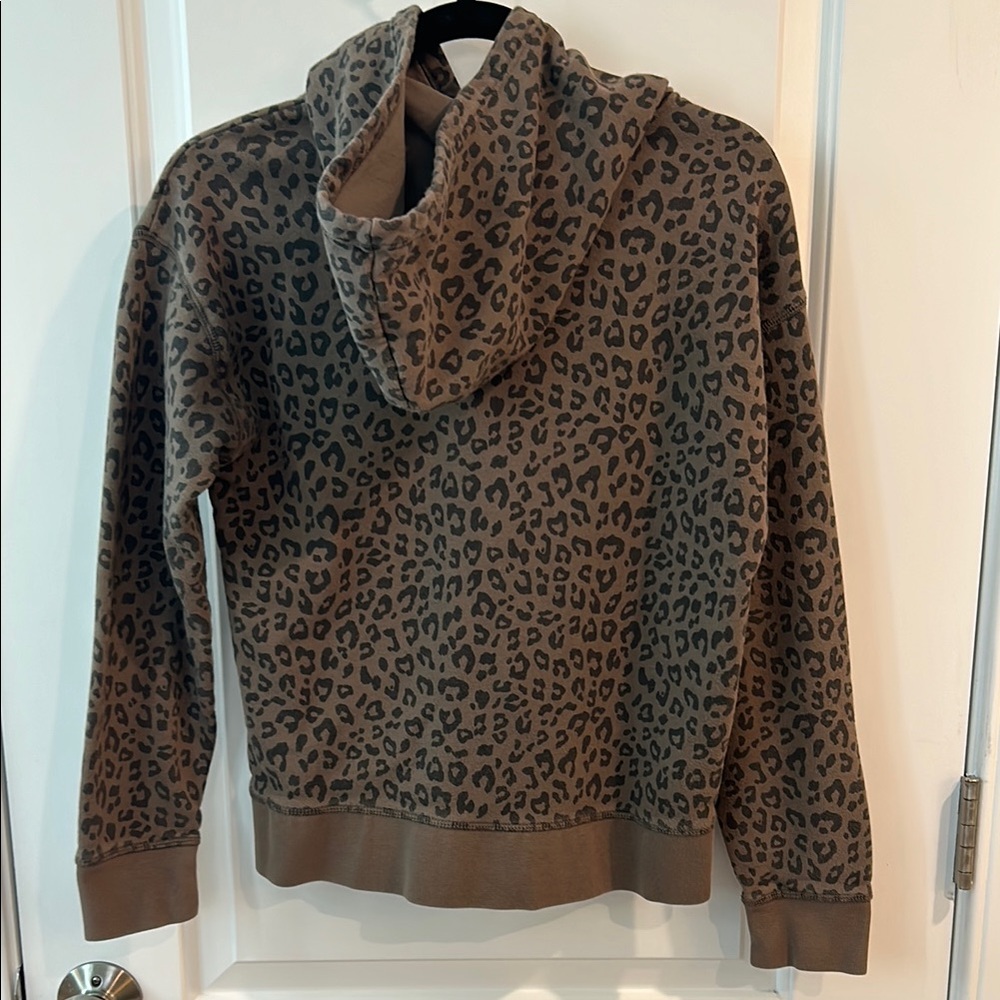 GAP Kids Girls Leopard Print Hoodie Size: 12 - Picture 2 of 6